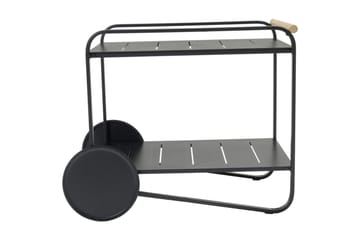 RullUtebord Portals 92 cm - Svart/Trä - Utemöbler & utemiljö - Utebord & trädgårdsbord - Sidobord utomhus