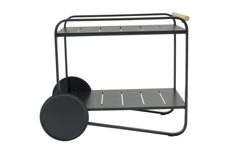RullUtebord Portals 92 cm - Svart/Trä - Utemöbler & utemiljö - Utebord & trädgårdsbord - Sidobord utomhus