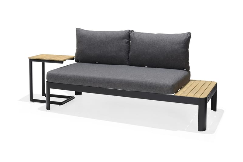 Sidobord Utomhus Portals 47 cm - Svart/Trä - Utemöbler & utemiljö - Utebord & trädgårdsbord - Sidobord utomhus