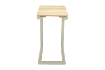 Sidobord Utomhus Portals 47 cm - Vit/trä - Utemöbler & utemiljö - Utebord & trädgårdsbord - Sidobord utomhus