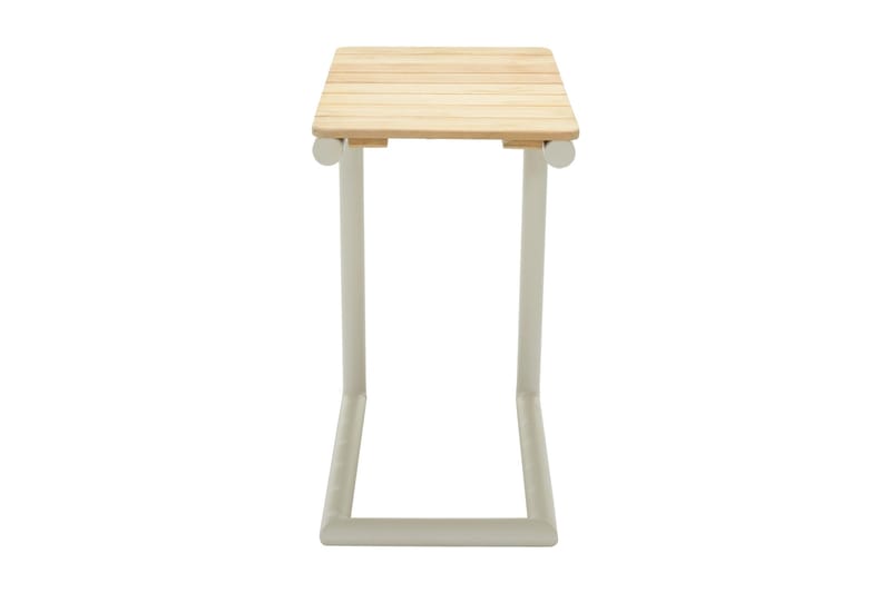Sidobord Utomhus Portals 47 cm - Vit/trä - Utemöbler & utemiljö - Utebord & trädgårdsbord - Sidobord utomhus
