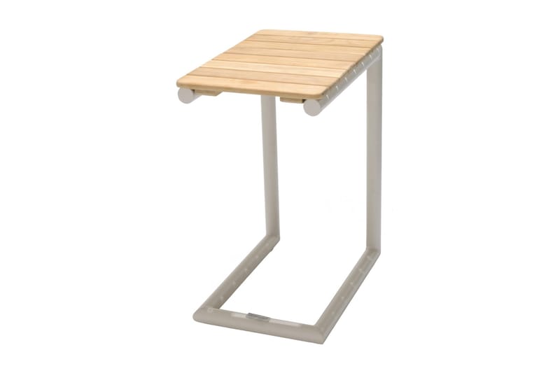 Sidobord Utomhus Portals 47 cm - Vit/trä - Utemöbler & utemiljö - Utebord & trädgårdsbord - Sidobord utomhus