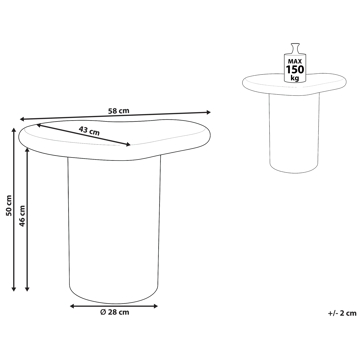 Sidobord utomhus Arsoli 43x58 cm - Vit - Utemöbler & utemiljö - Utebord & trädgårdsbord - Sidobord utomhus