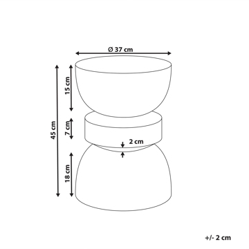 Sidobord utomhus Faliro 37 cm 37 cm Terrazzoeffekt - Svart - Utemöbler & utemiljö - Utebord & trädgårdsbord - Sidobord utomhus
