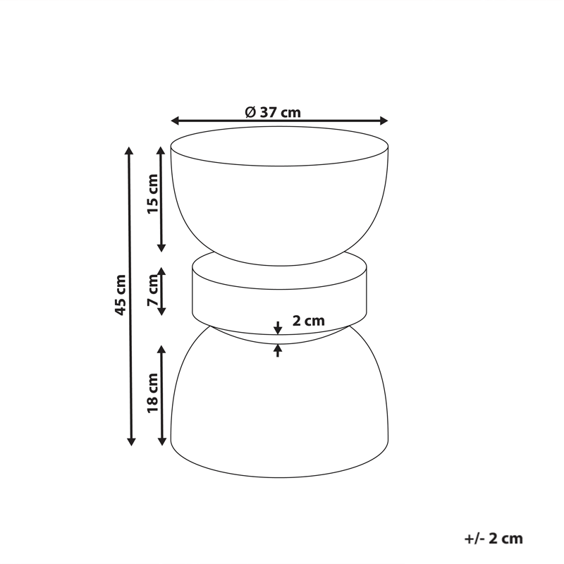 Sidobord utomhus Faliro 37 cm 37 cm Terrazzoeffekt - Svart - Utemöbler & utemiljö - Utebord & trädgårdsbord - Sidobord utomhus