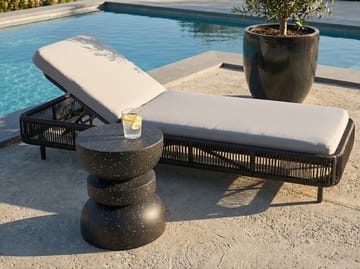 Sidobord utomhus Faliro 37 cm 37 cm Terrazzoeffekt - Svart - Utemöbler & utemiljö - Utebord & trädgårdsbord - Sidobord utomhus