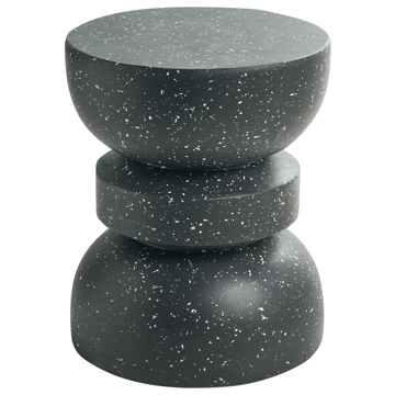 Sidobord utomhus Faliro 37 cm 37 cm Terrazzoeffekt - Svart - Utemöbler & utemiljö - Utebord & trädgårdsbord - Sidobord utomhus