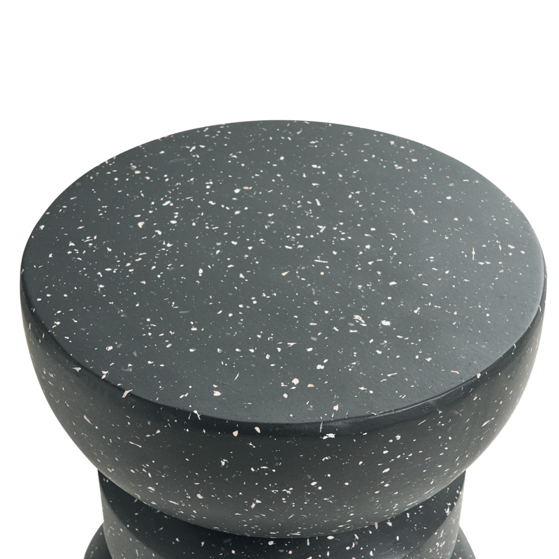 Sidobord utomhus Faliro 37 cm 37 cm Terrazzoeffekt - Svart - Utemöbler & utemiljö - Utebord & trädgårdsbord - Sidobord utomhus