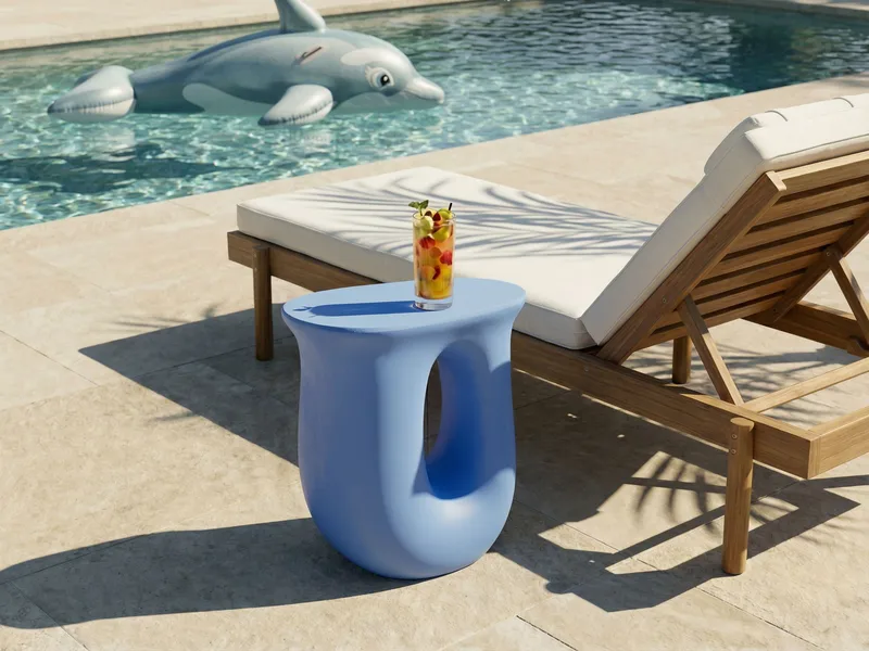 Sidobord utomhus Idro 42 cm - Blå - Utemöbler & utemiljö - Utebord & trädgårdsbord - Sidobord utomhus