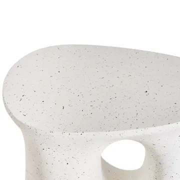 Sidobord utomhus Idro 42 cm Terrazzoeffekt - Vit - Utemöbler & utemiljö - Utebord & trädgårdsbord - Sidobord utomhus