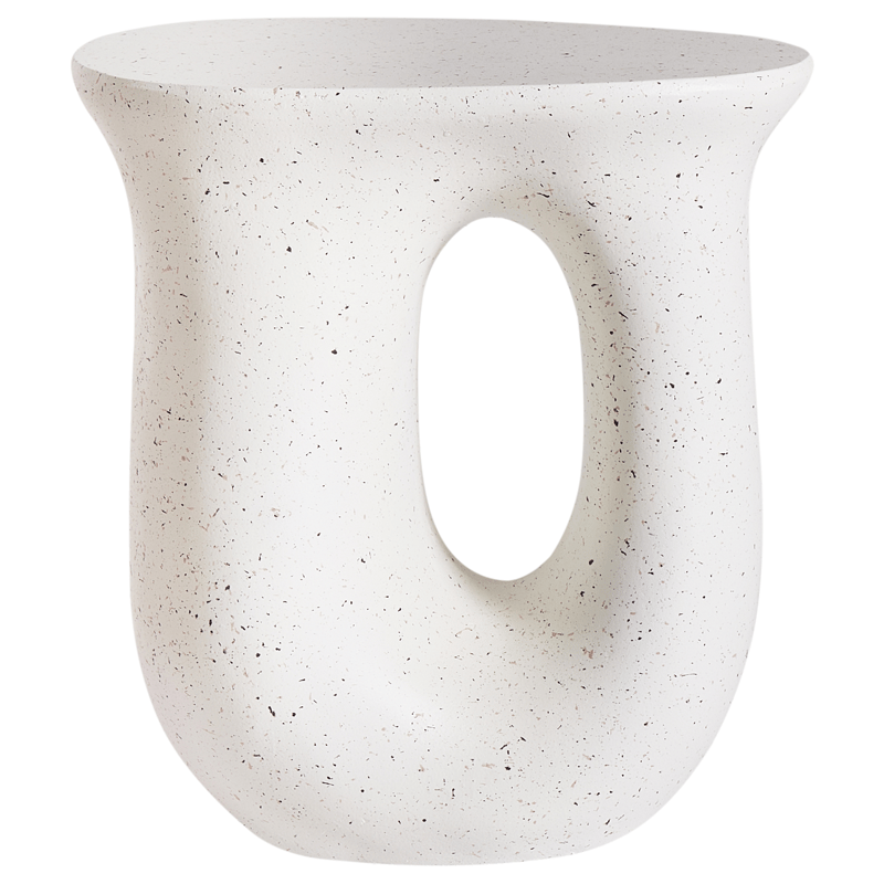 Sidobord utomhus Idro 42 cm Terrazzoeffekt - Vit - Utemöbler & utemiljö - Utebord & trädgårdsbord - Sidobord utomhus