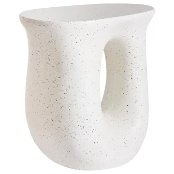 Sidobord utomhus Idro 42 cm Terrazzoeffekt - Vit - Utemöbler & utemiljö - Utebord & trädgårdsbord - Sidobord utomhus