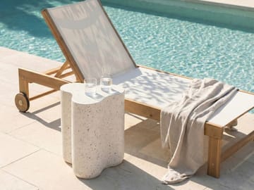 Sidobord utomhus Tellaro 32x37 cm Terrazzoeffekt - Vit - Utemöbler & utemiljö - Utebord & trädgårdsbord - Sidobord utomhus