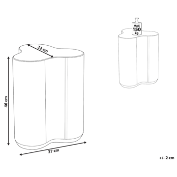Sidobord utomhus Tellaro 32x37 cm Terrazzoeffekt - Vit - Utemöbler & utemiljö - Utebord & trädgårdsbord - Sidobord utomhus