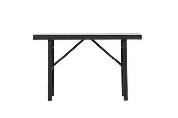 Padova Hopfällbart Sidobord och Avlastningsbord Utomhus 120 cm Glas - Svart - Utemöbler & utemiljö - Utebord & trädgårdsbord - Sidobord utomhus