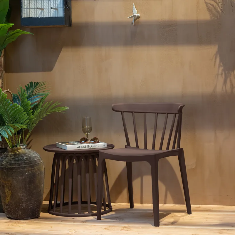 Soffbord Boy 50 cm Rund Utomhus - Lila/Brun - Utemöbler & utemiljö - Utebord & trädgårdsbord - Loungebord & soffbord utomhus