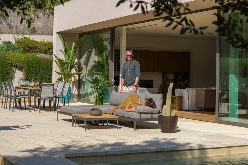 Soffbord för utomhusbruk TOPAZ soffbord 73 cm - magnesiumgrått - Utemöbler & utemiljö - Utebord & trädgårdsbord - Loungebord & soffbord utomhus