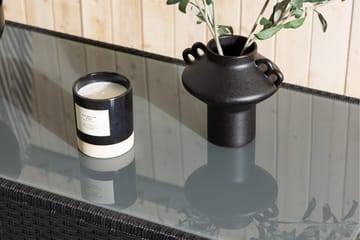 London Soffbord och Loungebord Utomhus 120 cm Konstrotting Glas - Svart - Utemöbler & utemiljö - Utebord & trädgårdsbord - Loungebord & soffbord utomhus
