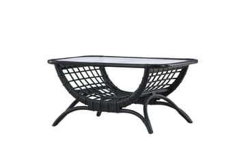 Moana Soffbord och Matbord Utomhus 95,5 cm Glas Rotting - Svart - Utemöbler & utemiljö - Utebord & trädgårdsbord - Loungebord & soffbord utomhus