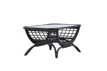 Moana Soffbord och Matbord Utomhus 95,5 cm Glas Rotting - Svart - Utemöbler & utemiljö - Utebord & trädgårdsbord - Loungebord & soffbord utomhus