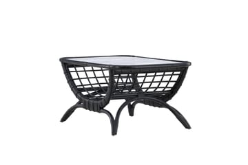 Moana Soffbord och Matbord Utomhus 95,5 cm Glas Rotting - Svart - Utemöbler & utemiljö - Utebord & trädgårdsbord - Loungebord & soffbord utomhus