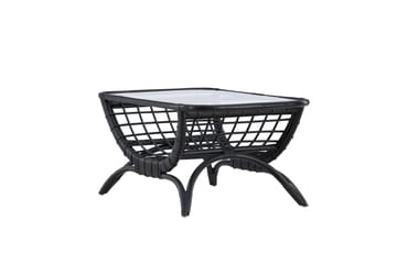 Moana Soffbord och Matbord Utomhus 95,5 cm Glas Rotting - Svart - Utemöbler & utemiljö - Utebord & trädgårdsbord - Loungebord & soffbord utomhus