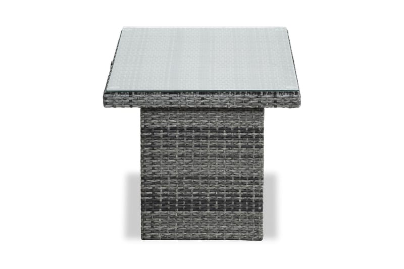 Bahamas Loungebord och Soffbord Utomhus 100 cm Konstrotting Glas - Grå - Utemöbler & utemiljö - Utebord & trädgårdsbord - Loungebord & soffbord utomhus