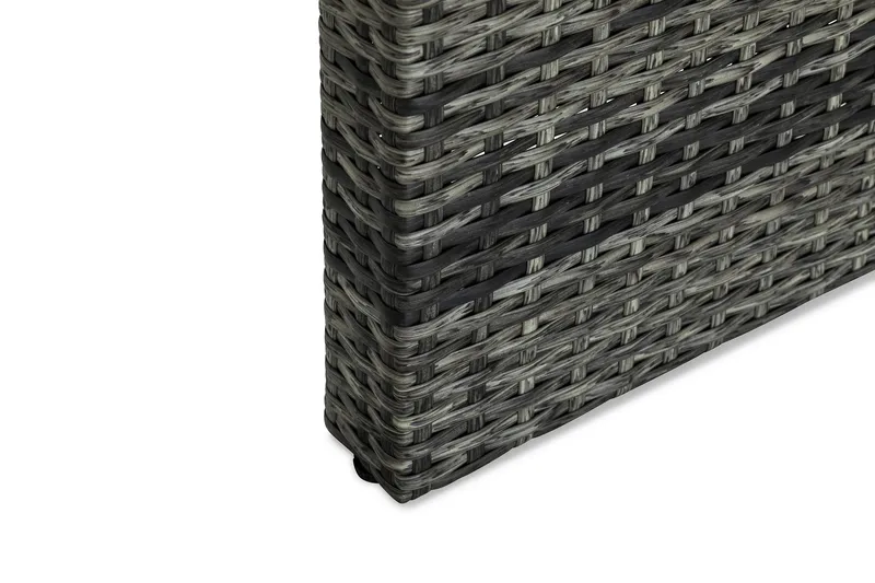 Bahamas Loungebord och Soffbord Utomhus 100 cm Konstrotting Glas - Grå - Utemöbler & utemiljö - Utebord & trädgårdsbord - Loungebord & soffbord utomhus