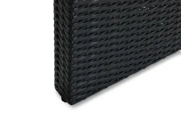 Bahamas Loungebord och Soffbord Utomhus 100 cm Konstrotting Glas - Svart - Utemöbler & utemiljö - Utebord & trädgårdsbord - Loungebord & soffbord utomhus