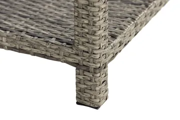 Bahamas Loungebord och Soffbord Utomhus 75 cm Konstrotting Glas - Grå - Utemöbler & utemiljö - Utebord & trädgårdsbord - Loungebord & soffbord utomhus