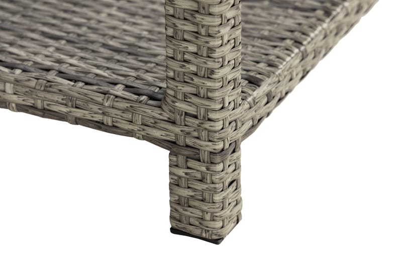 Bahamas Loungebord och Soffbord Utomhus 75 cm Konstrotting Glas - Grå - Utemöbler & utemiljö - Utebord & trädgårdsbord - Loungebord & soffbord utomhus