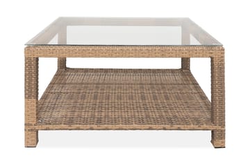 Bord Bahamas 75x75 cm med Hylla - Sand - Utemöbler & utemiljö - Utebord & trädgårdsbord - Loungebord & soffbord utomhus