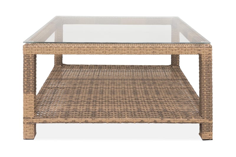 Bord Bahamas 75x75 cm med Hylla - Sand - Utemöbler & utemiljö - Utebord & trädgårdsbord - Loungebord & soffbord utomhus