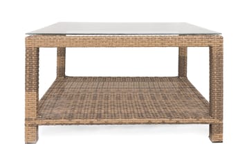 Bord Bahamas 75x75 cm med Hylla - Sand - Utemöbler & utemiljö - Utebord & trädgårdsbord - Loungebord & soffbord utomhus