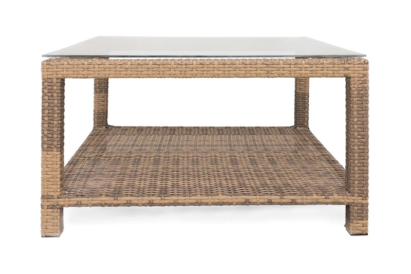 Bord Bahamas 75x75 cm med Hylla - Sand - Utemöbler & utemiljö - Utebord & trädgårdsbord - Loungebord & soffbord utomhus