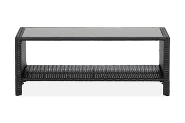 Bord Bahamas med Hylla 113x58 cm - Svart - Utemöbler & utemiljö - Utebord & trädgårdsbord - Loungebord & soffbord utomhus