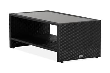 Bord Bahamas med Hylla 113x58 cm - Svart - Utemöbler & utemiljö - Utebord & trädgårdsbord - Loungebord & soffbord utomhus