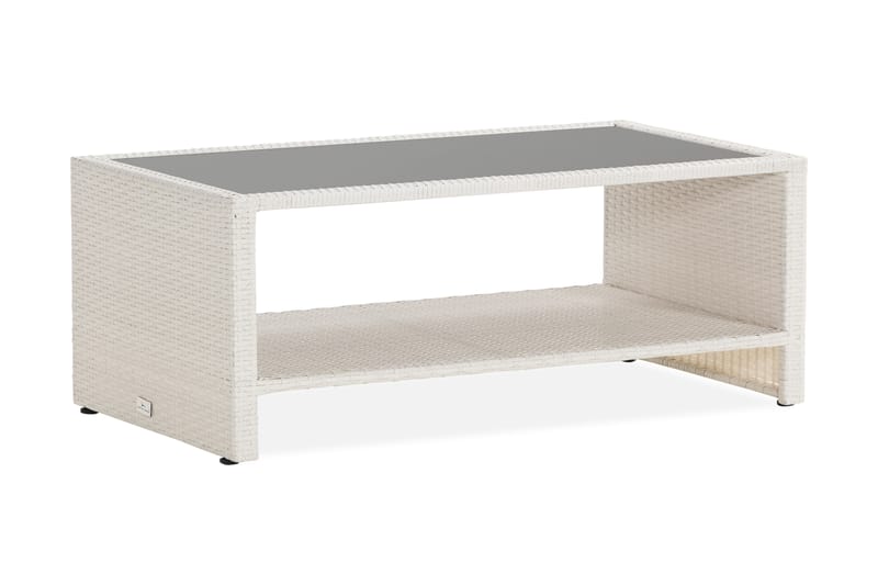 Bord Bahamas med Hylla 113x58 cm - Vit - Loungebord & soffbord utomhus