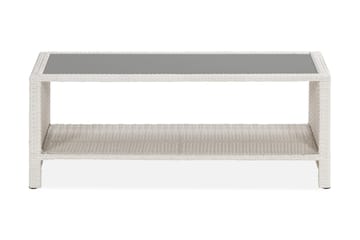 Bord Bahamas med Hylla 113x58 cm - Vit - Utemöbler & utemiljö - Utebord & trädgårdsbord - Loungebord & soffbord utomhus