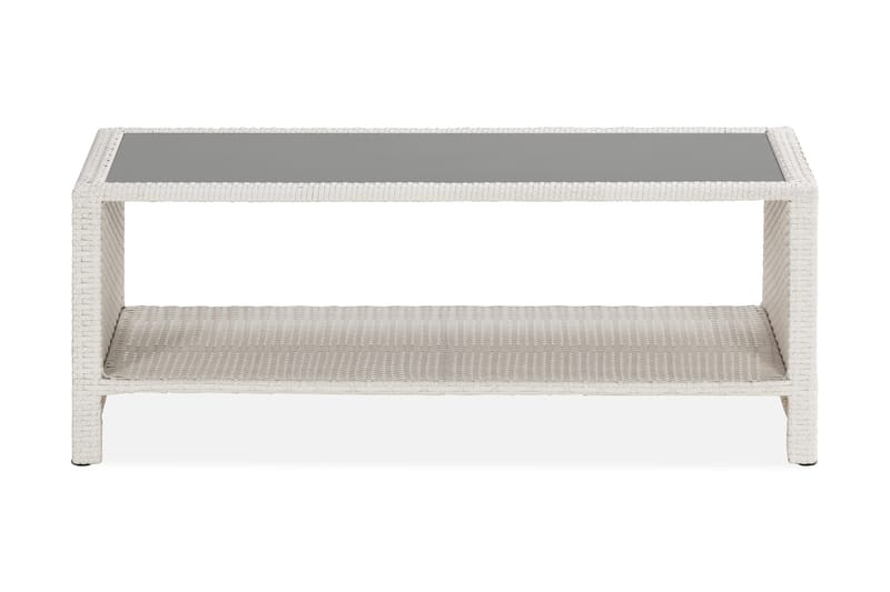 Bord Bahamas med Hylla 113x58 cm - Vit - Utemöbler & utemiljö - Utebord & trädgårdsbord - Loungebord & soffbord utomhus