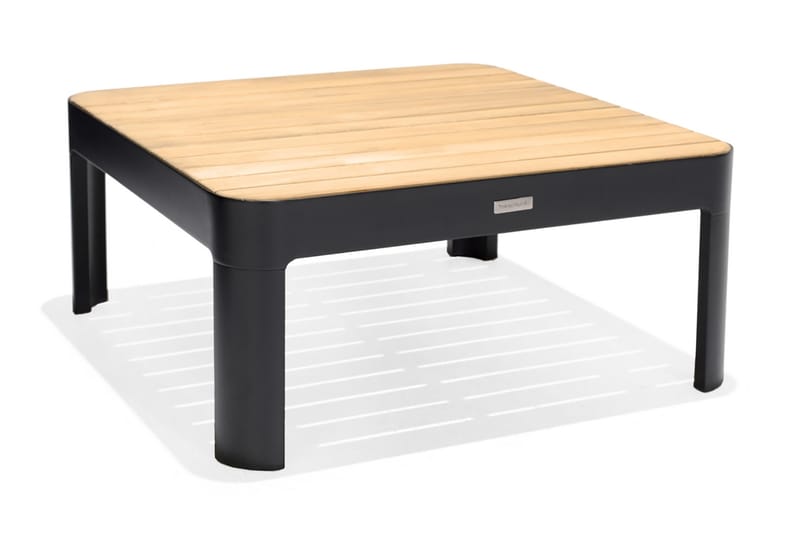 Cafébord Portals 72 cm - Svart/Trä - Utemöbler & utemiljö - Utebord & trädgårdsbord - Loungebord & soffbord utomhus