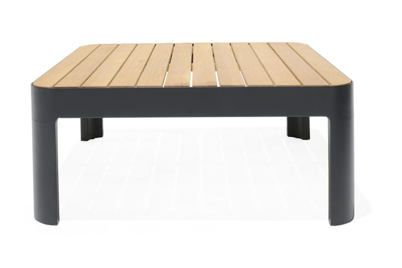 Cafébord Portals 72 cm - Svart/Trä - Utemöbler & utemiljö - Utebord & trädgårdsbord - Loungebord & soffbord utomhus