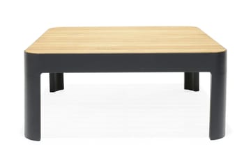 Cafébord Portals 72 cm - Svart/Trä - Utemöbler & utemiljö - Utebord & trädgårdsbord - Loungebord & soffbord utomhus