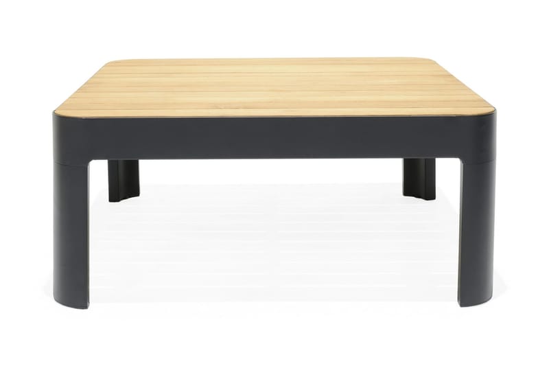 Cafébord Portals 72 cm - Svart/Trä - Utemöbler & utemiljö - Utebord & trädgårdsbord - Loungebord & soffbord utomhus