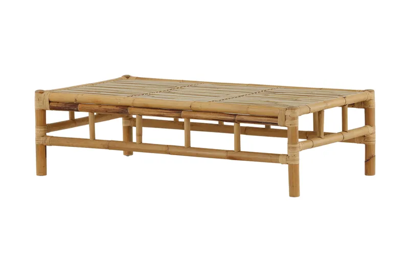 Cane Soffbord Utomhus och Utebord 120 cm Ljus Trä Bambu - Brun - Utemöbler & utemiljö - Utebord & trädgårdsbord - Loungebord & soffbord utomhus
