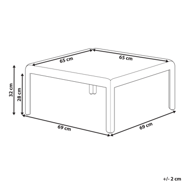 Soffbord utomhus Ferretti 69 cm - Grå/Beige - Utemöbler & utemiljö - Utebord & trädgårdsbord - Loungebord & soffbord utomhus