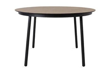 Helsinki Runt Matbord Utomhus 120 cm Aluminium Trä - Svart/Brun - Utemöbler & utemiljö - Utebord & trädgårdsbord - Loungebord & soffbord utomhus