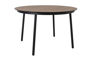 Helsinki Runt Matbord Utomhus 120 cm Aluminium Trä - Svart/Brun - Utemöbler & utemiljö - Utebord & trädgårdsbord - Loungebord & soffbord utomhus