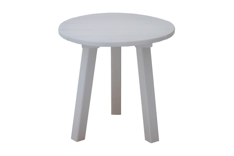 KVARNVIK Runt Litet Soffbord och Sidobord Utomhus 50 cm Trä, Vit