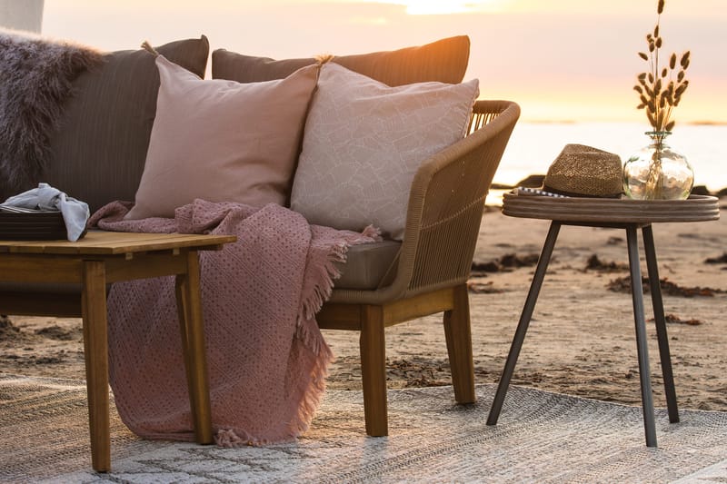 Leicester Runt Sidobord och Avlastningsbord Utomhus 50 cm - Grå - Utemöbler & utemiljö - Utebord & trädgårdsbord - Loungebord & soffbord utomhus